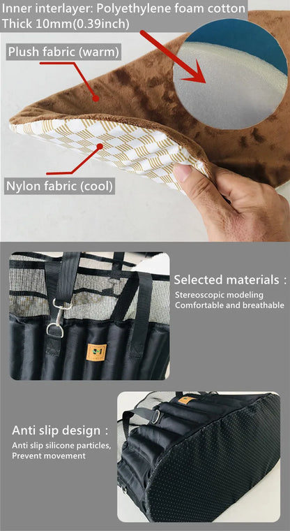 Portable Pet Carrier Bag - Comfortable Crossbody Shoulder Bag