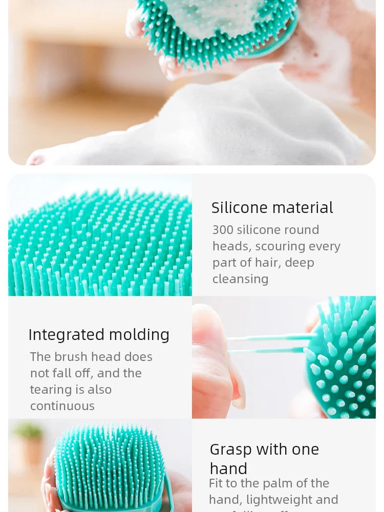 Viral 2 in 1 Pet Shower Brush Massager (Soft Silicone)