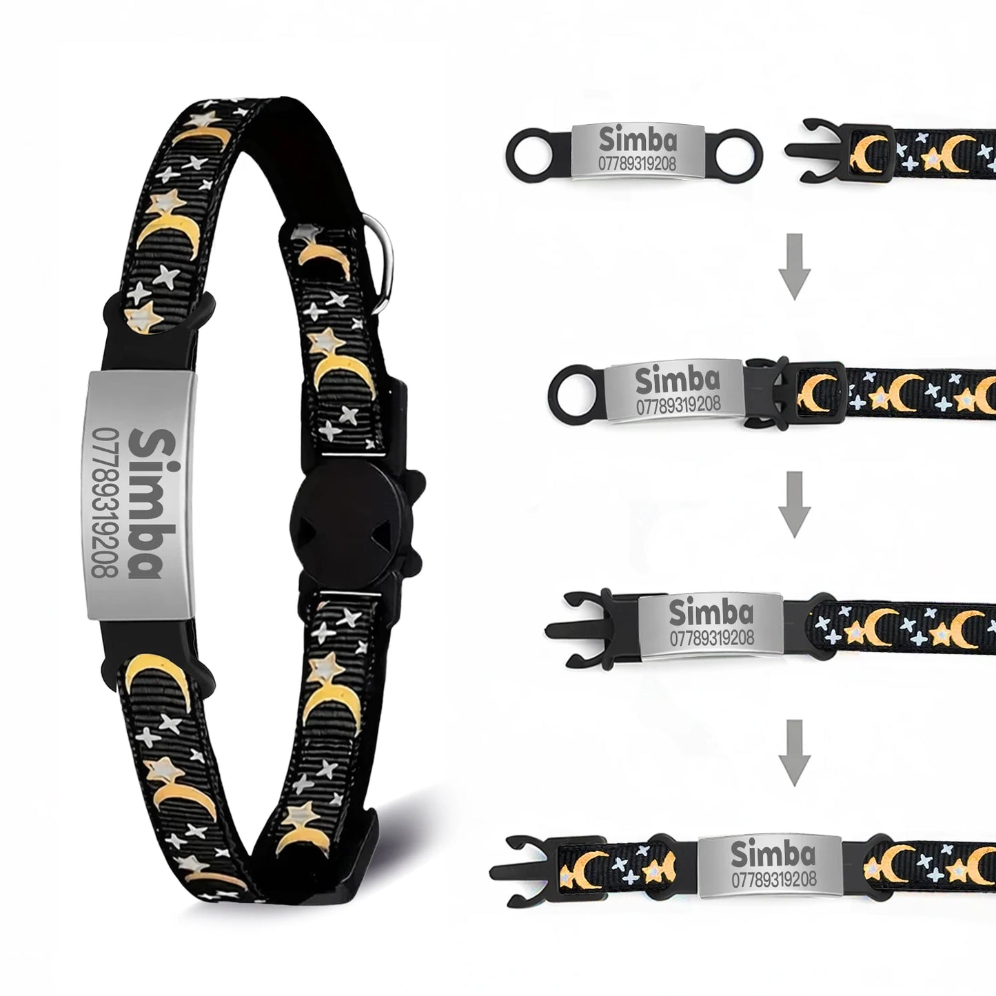 Customized Glow In The Dark Pet Collar (Free Engraved)