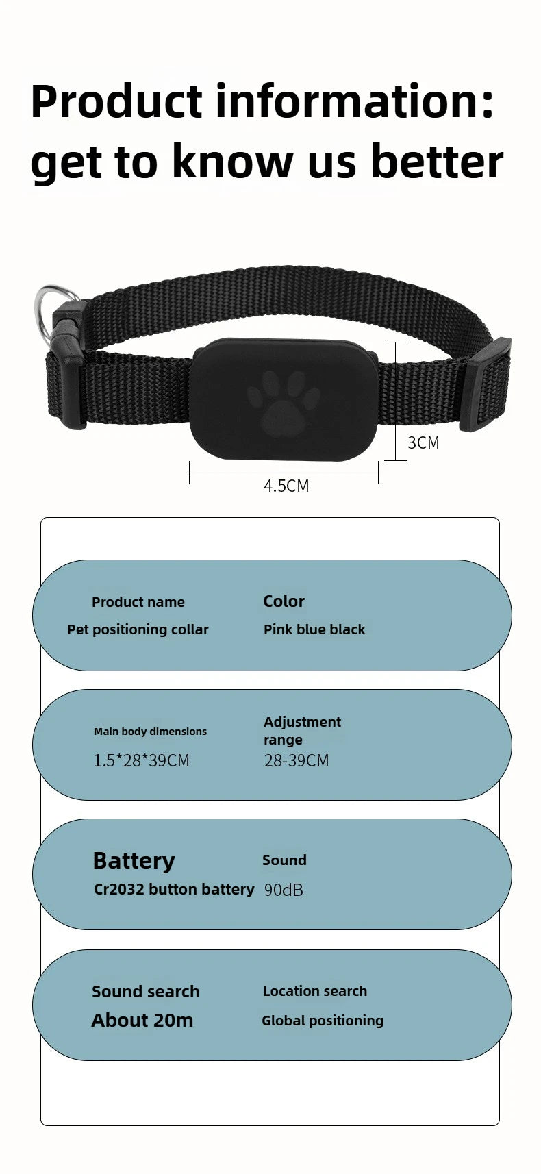 Pet Bluetooth GPS Tracker Alert Collars