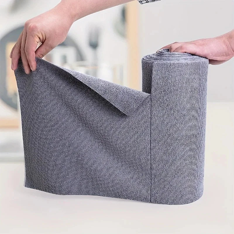 Reusable Microfiber Cleaning Cloths for Kitchen, Dishes, Glass, Streak-Free & Oil-Resistant