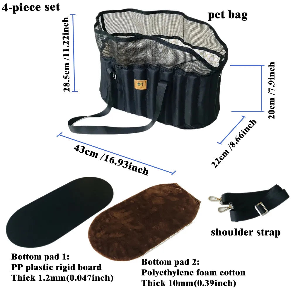 Portable Pet Carrier Bag - Comfortable Crossbody Shoulder Bag