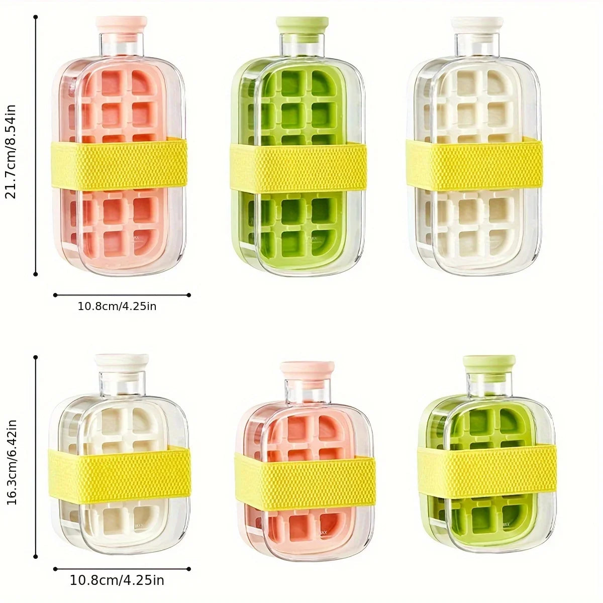 Ice Cube Mold Tray Press Ice Bottle Cup Kettle with Straw