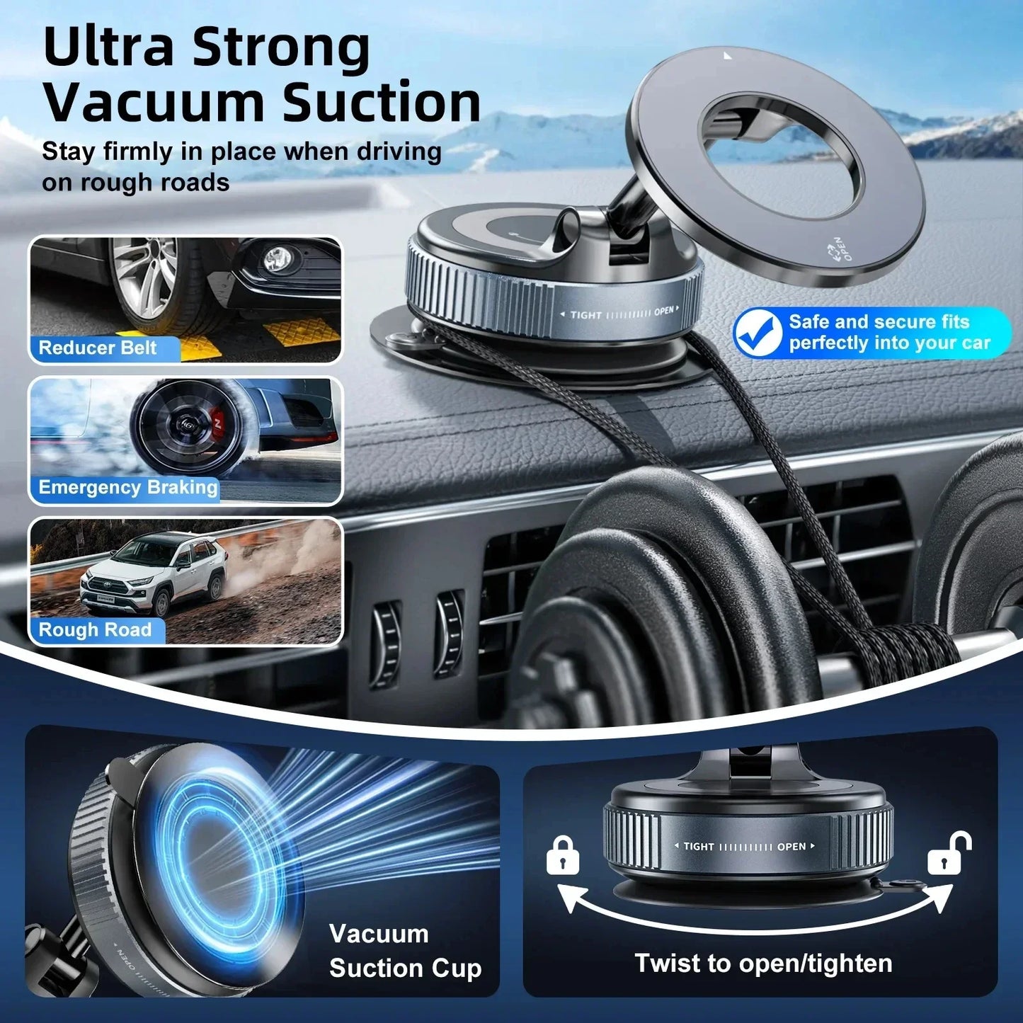 Strong Magnetic Phone Holder Foldable Design 360° Adjustable