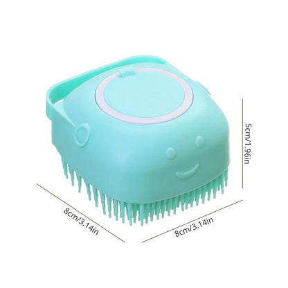 Viral 2 in 1 Pet Shower Brush Massager (Soft Silicone)