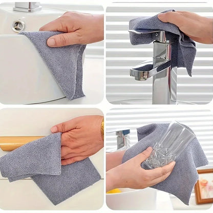 Reusable Microfiber Cleaning Cloths for Kitchen, Dishes, Glass, Streak-Free & Oil-Resistant