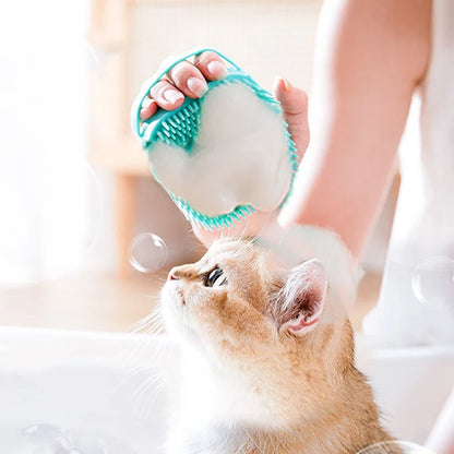 Viral 2 in 1 Pet Shower Brush Massager (Soft Silicone)