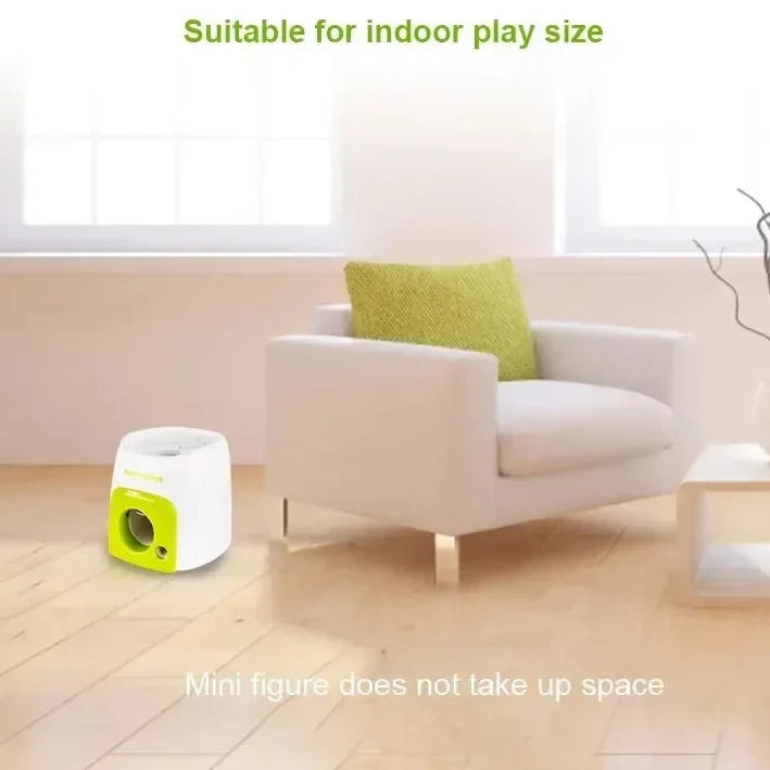 Automatic Dog Ball Launcher with Food Reward - Smart Tennis Ball Thrower Machine