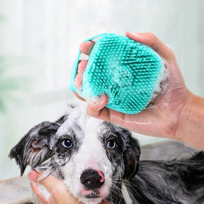 Viral 2 in 1 Pet Shower Brush Massager (Soft Silicone)