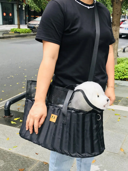 Portable Pet Carrier Bag - Comfortable Crossbody Shoulder Bag