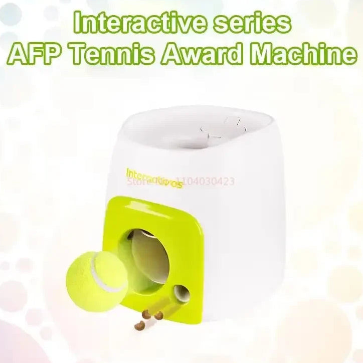 Automatic Dog Ball Launcher with Food Reward - Smart Tennis Ball Thrower Machine